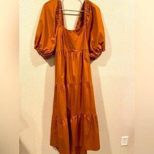Minkpink Yasmin caramel dress NWT